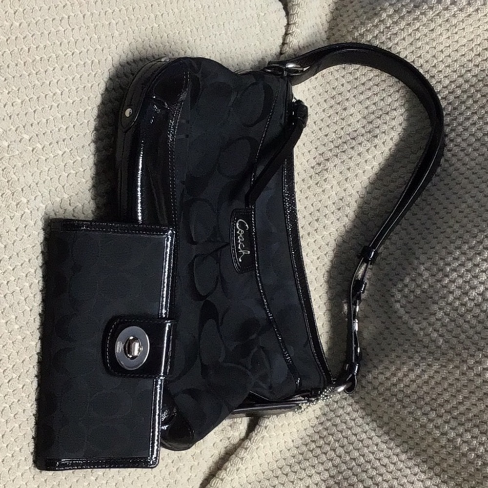 Black Coach Purse and Wallet